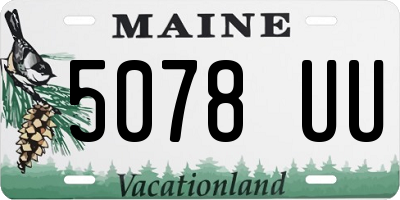 ME license plate 5078UU