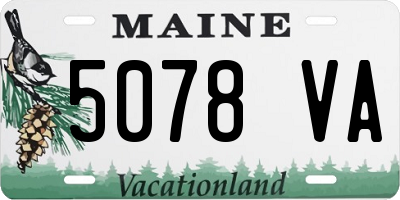 ME license plate 5078VA