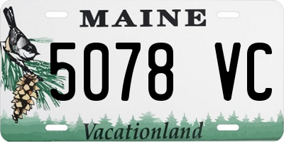 ME license plate 5078VC