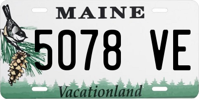 ME license plate 5078VE