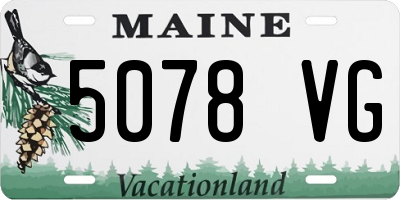 ME license plate 5078VG