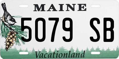 ME license plate 5079SB