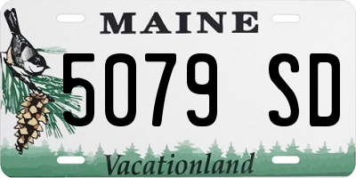 ME license plate 5079SD