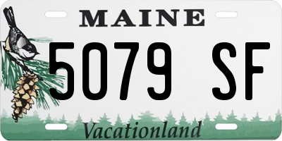 ME license plate 5079SF