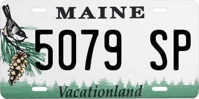ME license plate 5079SP