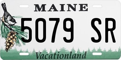 ME license plate 5079SR