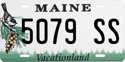 ME license plate 5079SS