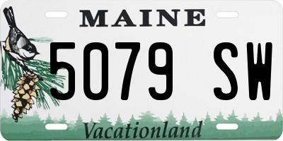 ME license plate 5079SW