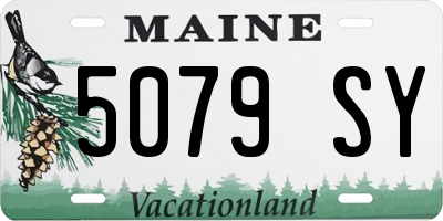 ME license plate 5079SY