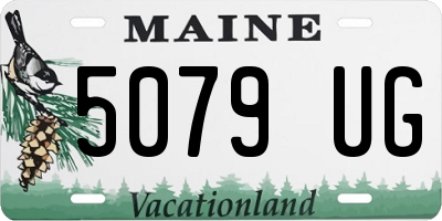 ME license plate 5079UG