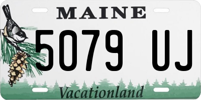 ME license plate 5079UJ