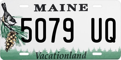 ME license plate 5079UQ