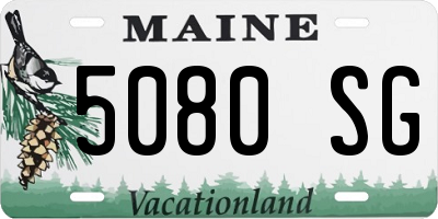 ME license plate 5080SG