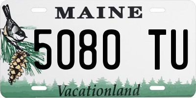 ME license plate 5080TU