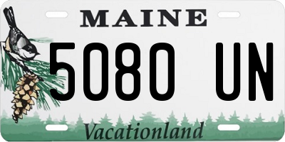 ME license plate 5080UN