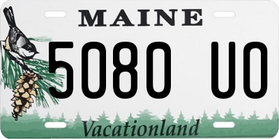 ME license plate 5080UO