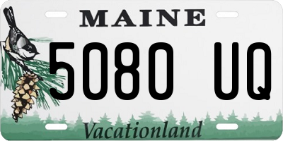 ME license plate 5080UQ