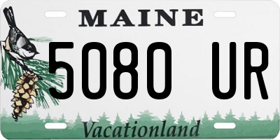 ME license plate 5080UR