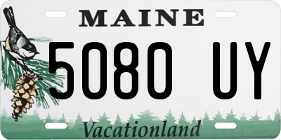 ME license plate 5080UY