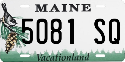 ME license plate 5081SQ