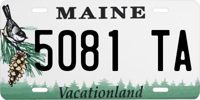 ME license plate 5081TA