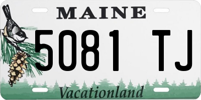 ME license plate 5081TJ