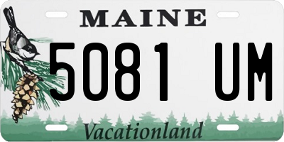 ME license plate 5081UM