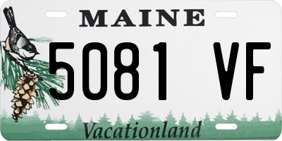 ME license plate 5081VF