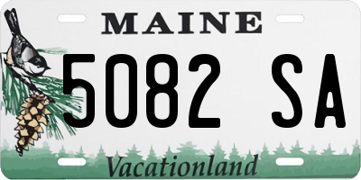 ME license plate 5082SA