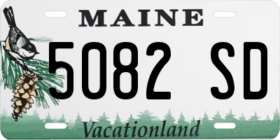 ME license plate 5082SD
