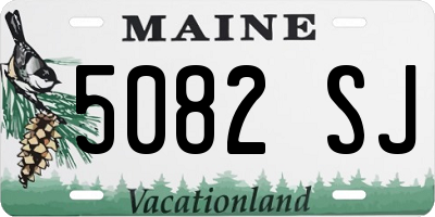 ME license plate 5082SJ