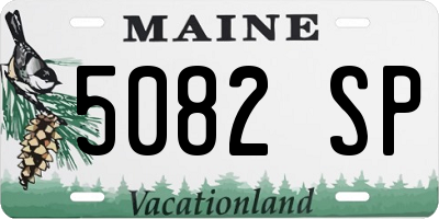 ME license plate 5082SP