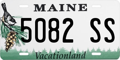 ME license plate 5082SS