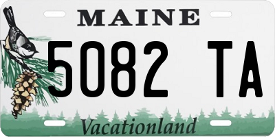 ME license plate 5082TA
