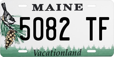ME license plate 5082TF