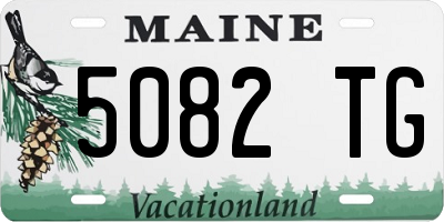 ME license plate 5082TG