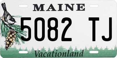 ME license plate 5082TJ
