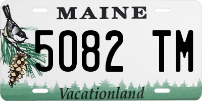 ME license plate 5082TM