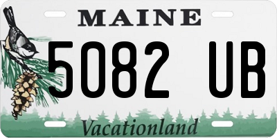 ME license plate 5082UB