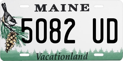 ME license plate 5082UD