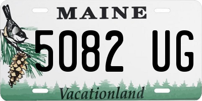 ME license plate 5082UG