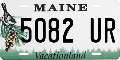 ME license plate 5082UR