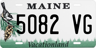 ME license plate 5082VG