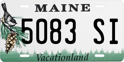 ME license plate 5083SI