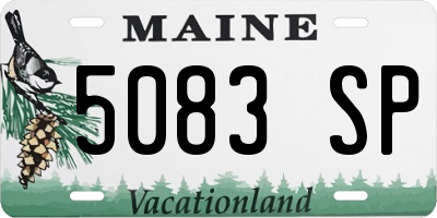 ME license plate 5083SP