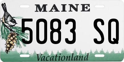 ME license plate 5083SQ
