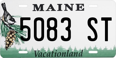 ME license plate 5083ST