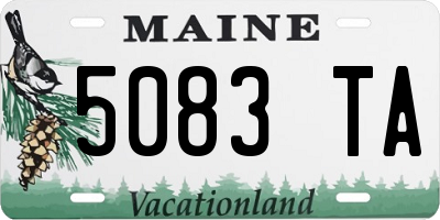 ME license plate 5083TA