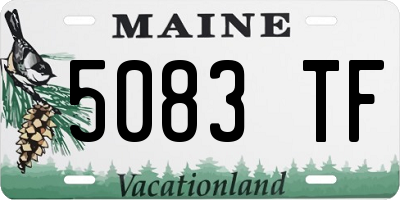 ME license plate 5083TF