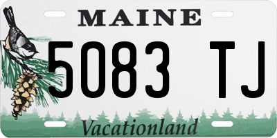 ME license plate 5083TJ
